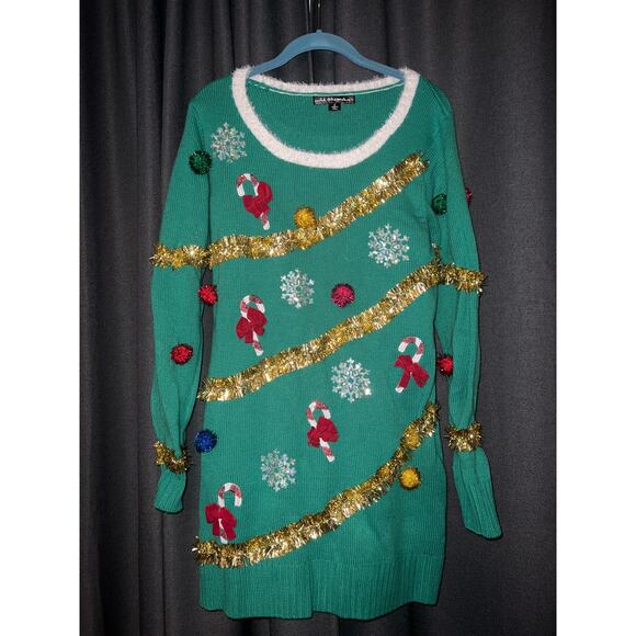 Ugly Christmas Sweater Sweaters - Ugly Christmas Sweater Xmas Size Large Dress